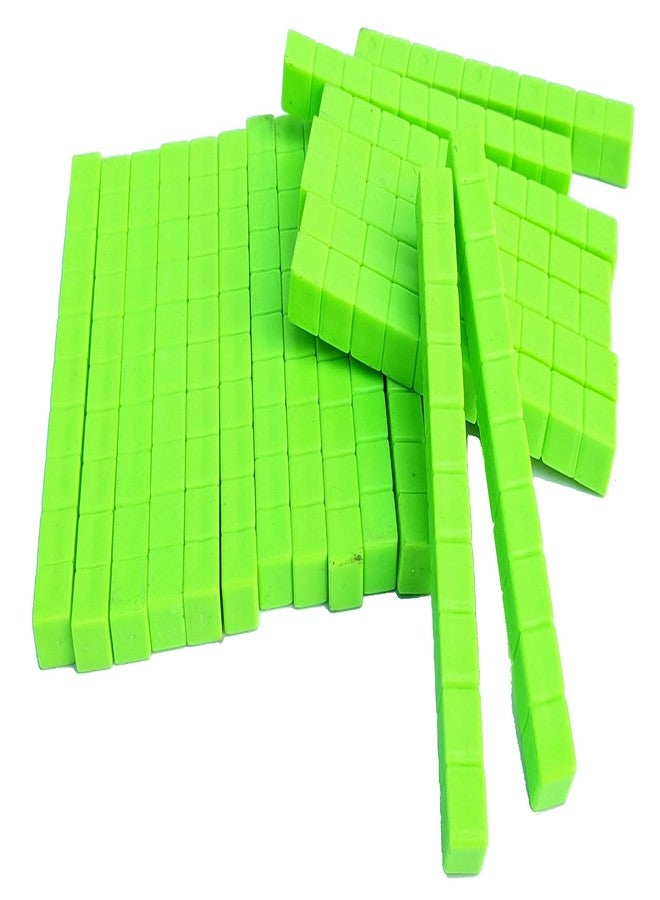 StepsToDo 131 Pieces Base Ten Blocks Kit. Place Value Mats and Activity Instruction Book. Teaching Aid. Build Solid Foundation of Number Sense and Place Value. Place Value Blocks. (Green) - Image 5